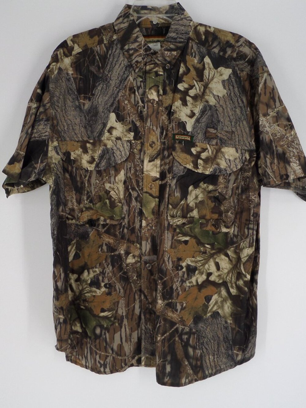 Remington Camo Mossy Oak Short Sleeve Shirt Size XL